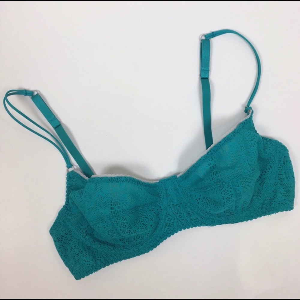 Free People NWOT Teal bra 34-C